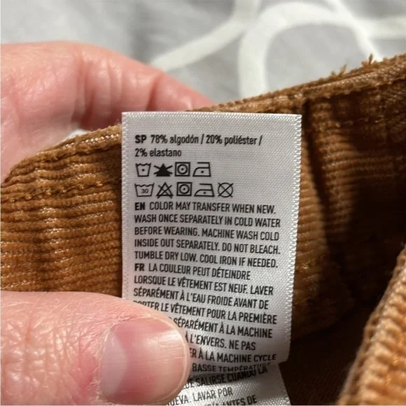 size 2 light brown American Eagle Hi-rise A-line corduroy skirt - Picture 5 of 6